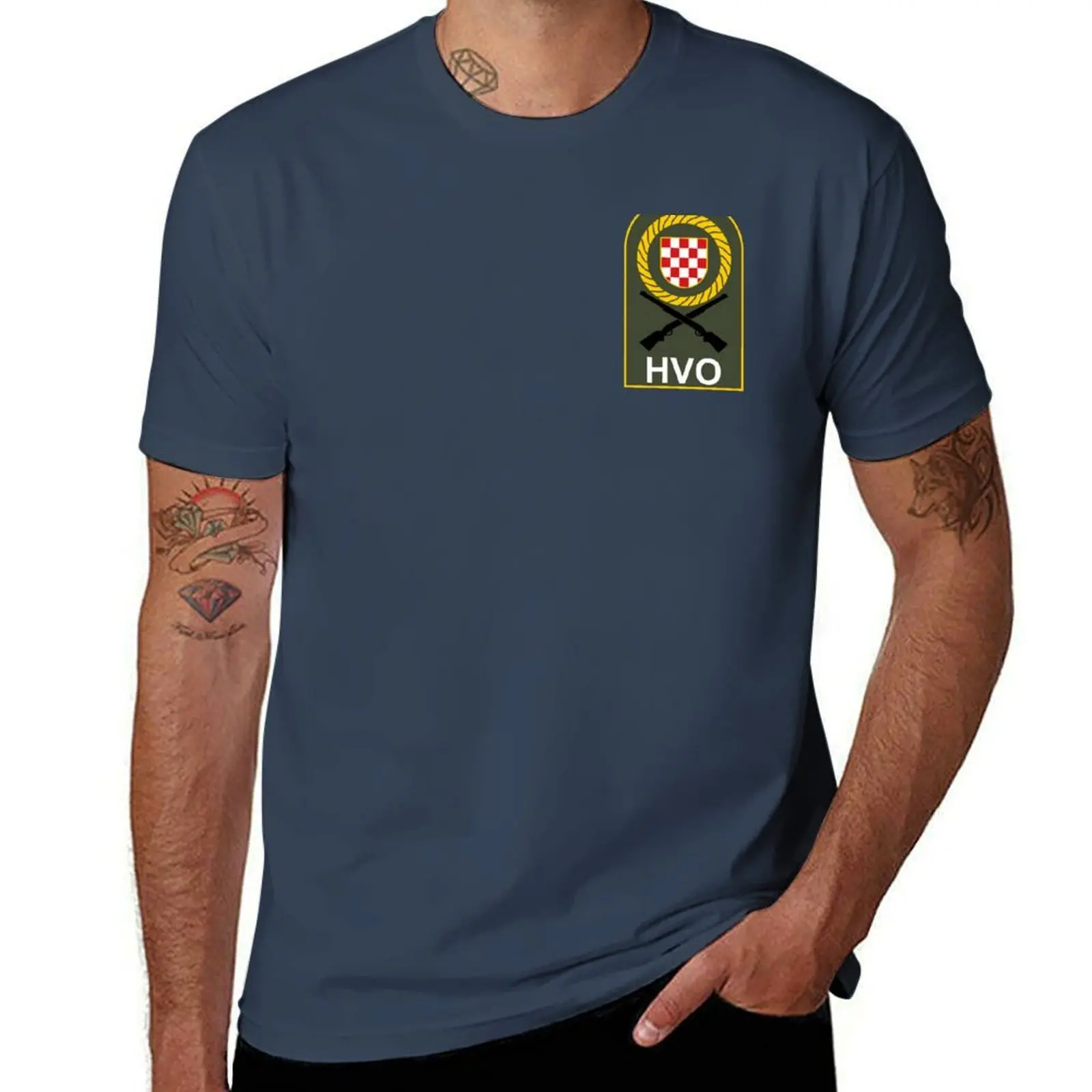 

vijece obrane HVO hrvatsko T-Shirt Soft Anti-Shrink Cotton Tee