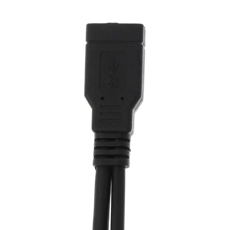 Black USB 2.0 Extension Cable A Double Female to Male Data Hub Power Adapter