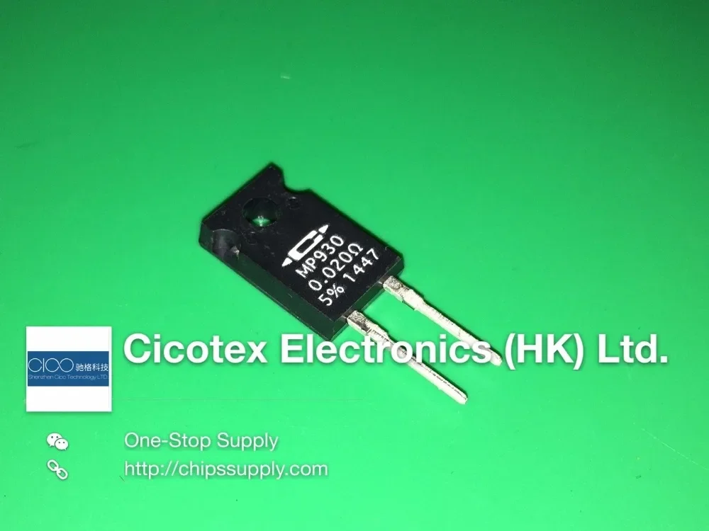 

2pcs/lot MP930-0.020-5% TO220F-2 RES 0.02 OHM 30W 5% TO220 Through Hole Resistors