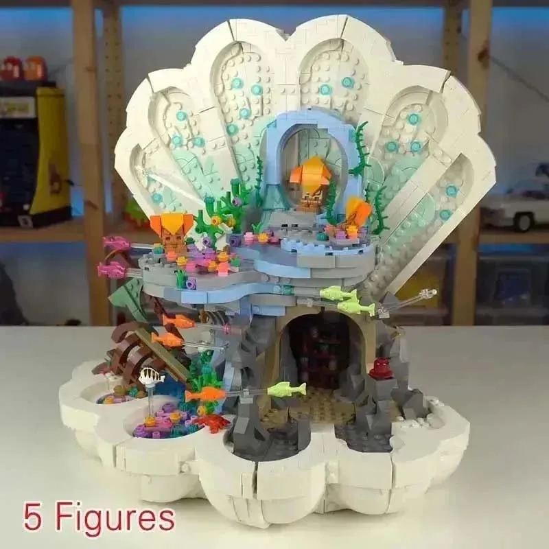 1808 PCS Princess Mermaid Royal Clamshell Underwater Palace  Building Blocks Bricks Birthday Girls Toy 43225 Compatible