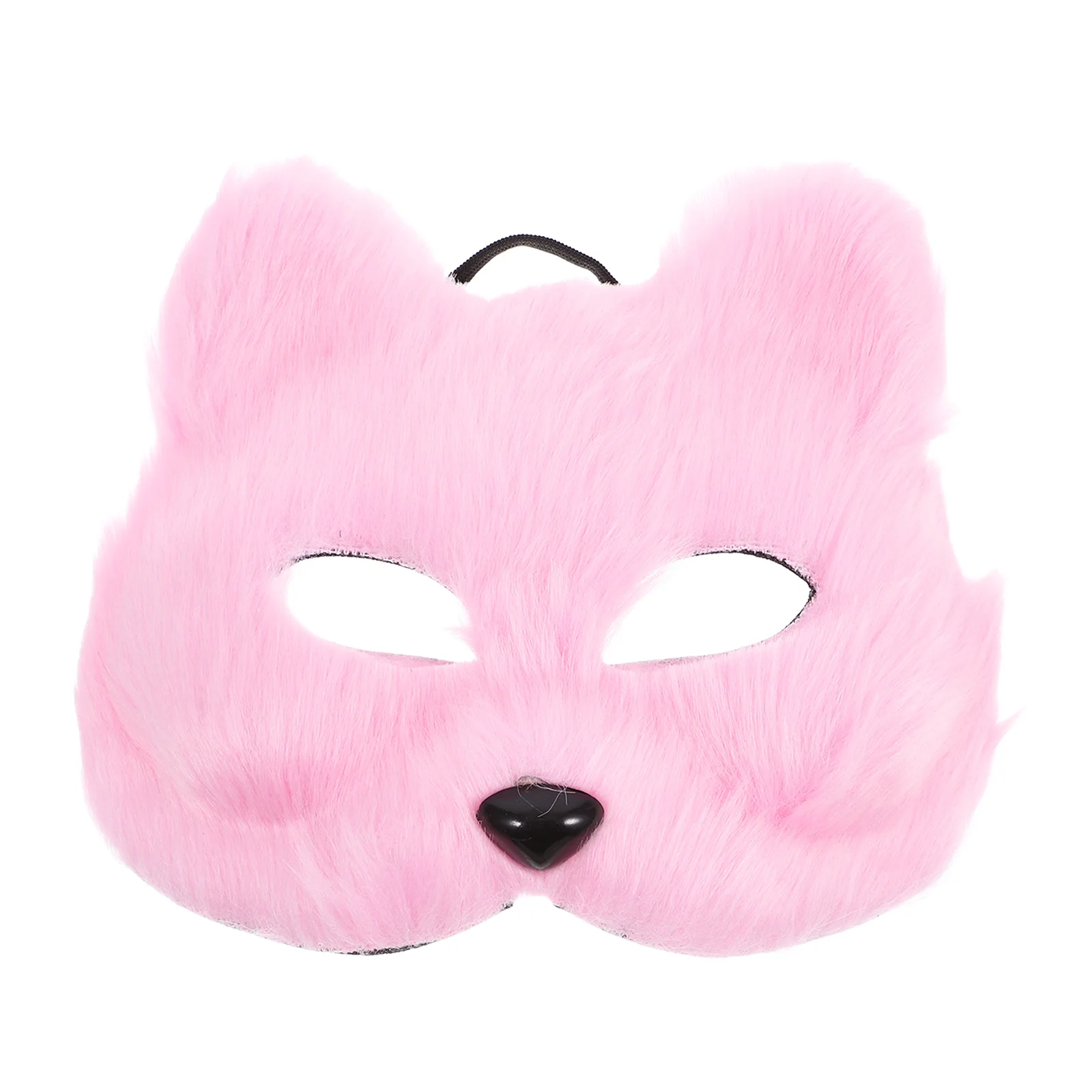 Fancy Dress Mask Half Face Animal Mask Cosplay Costume Accessory for Halloween Carnival Masquerade (Pink)