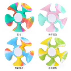 4PCS Sucker Darts Fidget Spinner Silicone Suction Cups Hand Spinners Pop Bubbles Adults Antistress Sensory Toys For Children