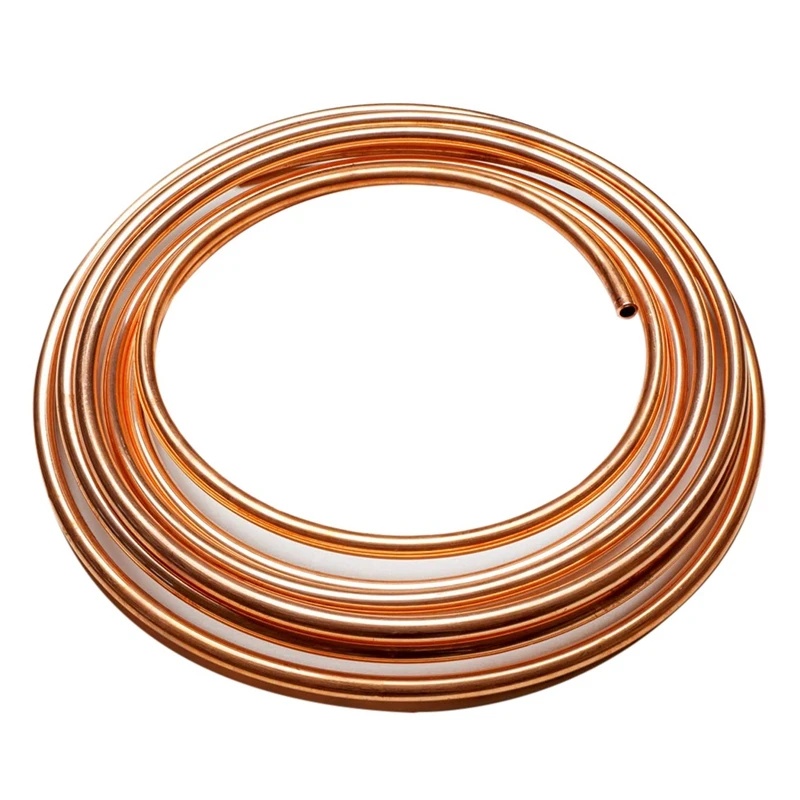 

25 Ft 1/4 & 25 Ft 3/16 Brake Pipe Copper Brake Line Tubing Kit Brake Pipe With 32 Nuts Cold And Hot Water Copper Pipe