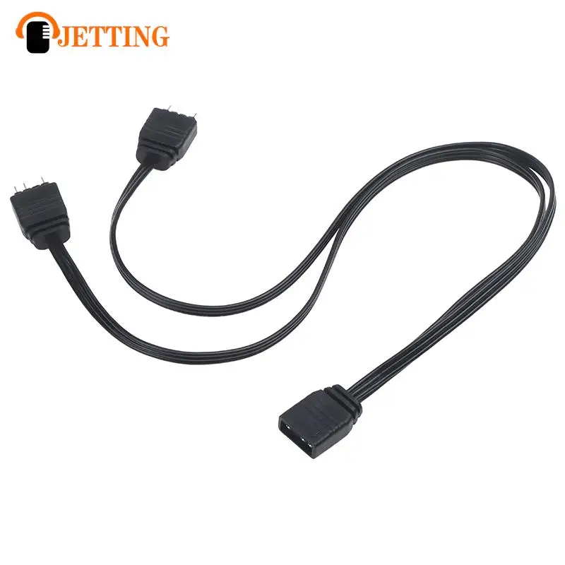 1Set ARGB Fan Extension Cable 1 to 2 5V 3Pin Fan Hub Adapter Cable PC Fan Splitter Cable
