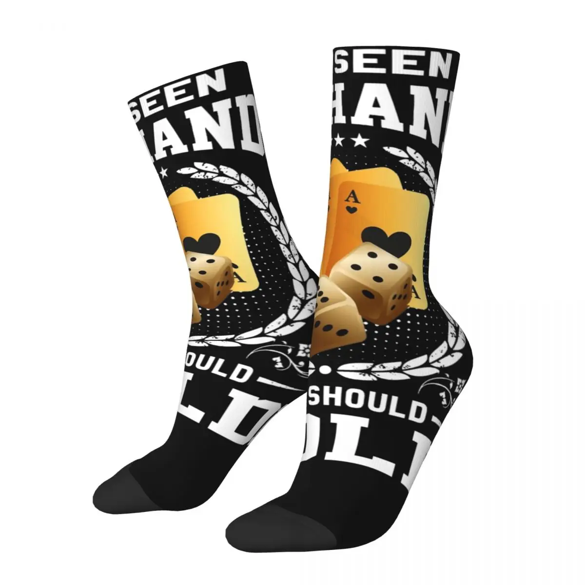 I've Seen My Hand You Should Fold Theme Design Socks Merch for Women Cozy Stockings