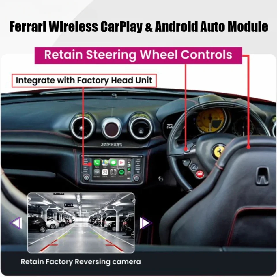 California T / 488 /F12 / F8 CarPlay Mirror Link Wireless CarPlay