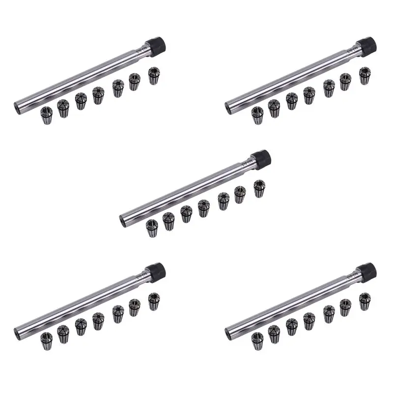 ABFU-5X C10 Er8a 100L Collet Chuck Holder + 35Pcs Precision Er8 Spring Collet Set