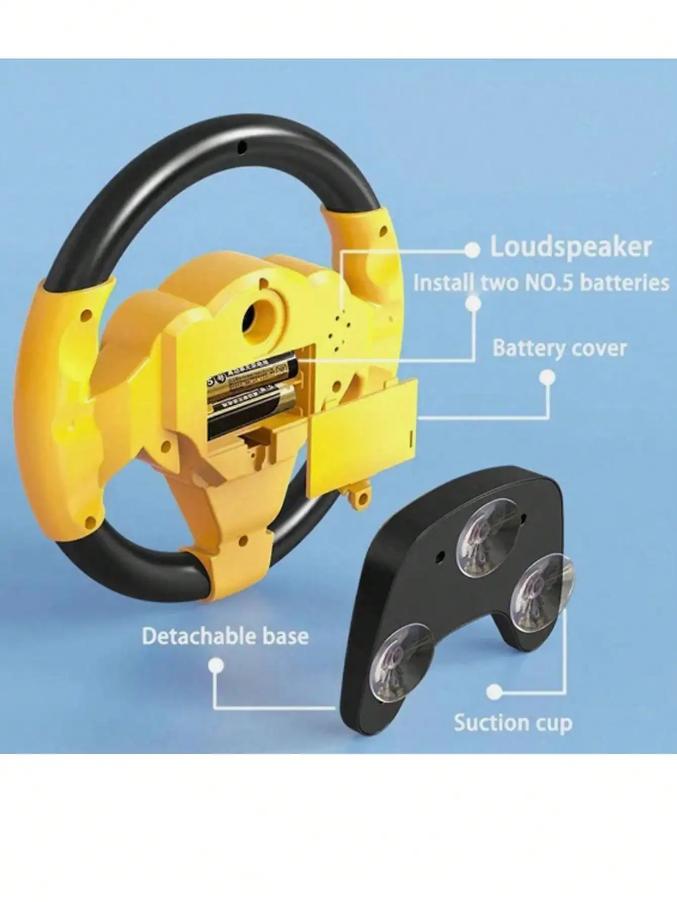 Driving Simulator Controller Portable Driving Simulator Steering Wheel Driver Toys  Puzzle Audible Toys Small Steering Wheel Toy