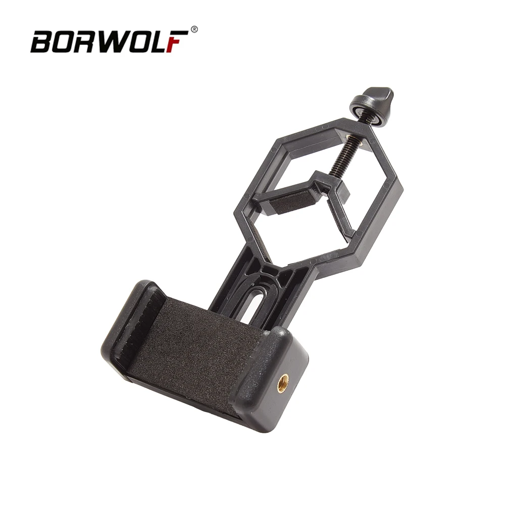 

BORWOLF Cell Phone Adapter Plastic for Monocular Microscope Telescope Binoculars Spotting Scope Mobile Phone Clip Bracket