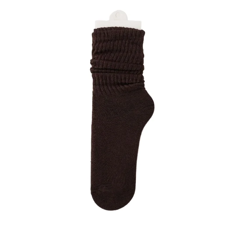 6 Pairs Socks Maillard Socks Women Spring and Autumn Tube Ins Tide Internet Celebrity Candy Color Color Stockings Autumn