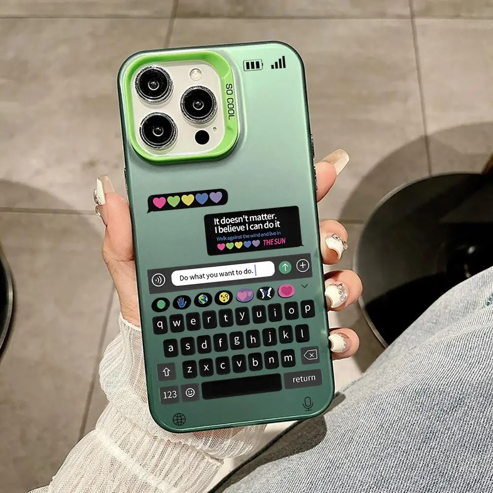 Creative Chat Box Phone Case For IPhone11 12 13 14 15 16 17Pro Max Air Plus Mini Light Luxury High-end Colorful Silver Cases