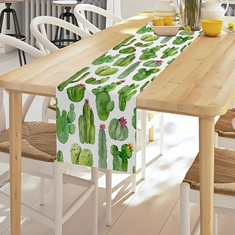 Cactus Sunflower Lavender Watermelon Table Runner Seasonal Spring Kitchen Dining Table Decor Indoor Holiday Easter Home Decor