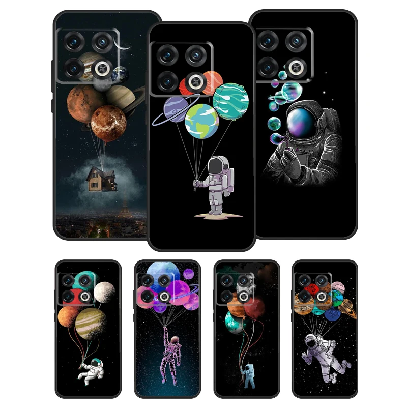 Astronaut Balloons Stars Space Planets Phone Case For Oneplus 10 9 Pro 10R 9 R 9RT Ace 8T Cover For One Plus Nord 2 T Soft case