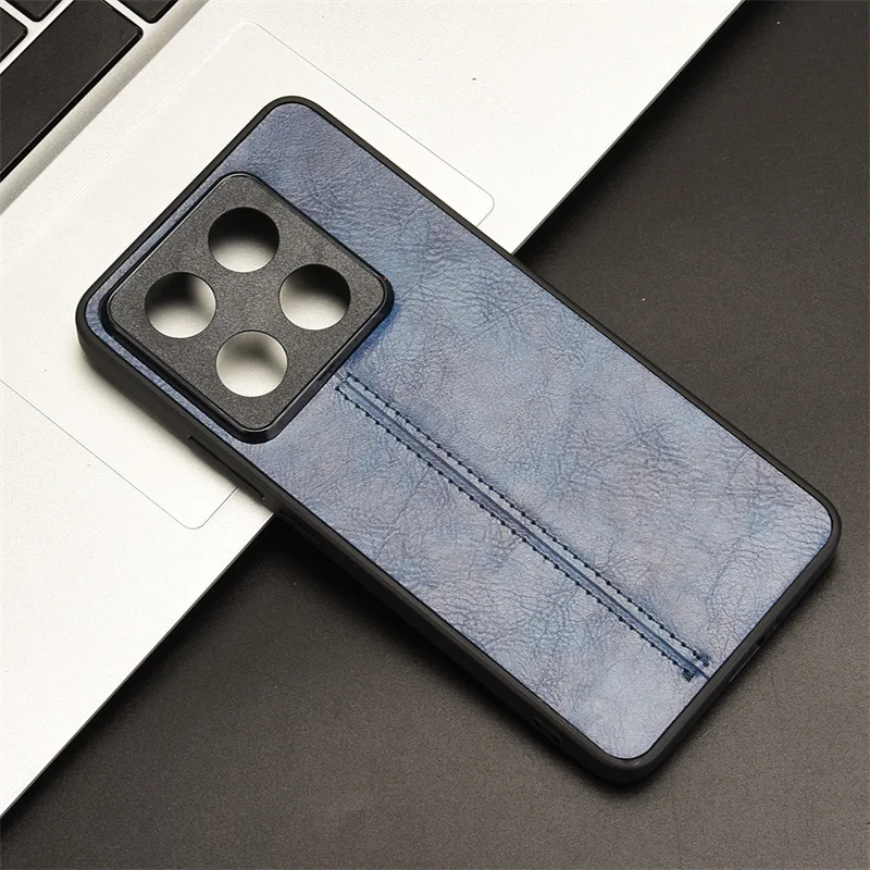 For Xiaomi 14T Pro Case Needle and Sewing Design PU Leather Hard Back Cover For Xiaomi 14T Pro Phone Case