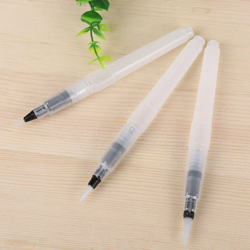 3pcs Refillable Water Color Brush Pen Set Multi Purpose Artist Grade Watercolor Brushes for DIY Painting & Lettering