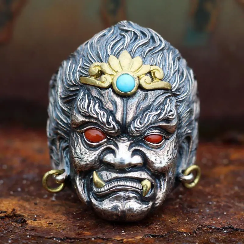 Men\'s Domineering Fudou Mingwang Ring Adjustable Personalized Fashion Accessories