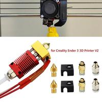 9Pcs DIY 0.4mm MK8 Nozzle Extruder Hot End Kit Assembled Hot End Kit 3d Printer Parts for Creality Ender 3 Pro