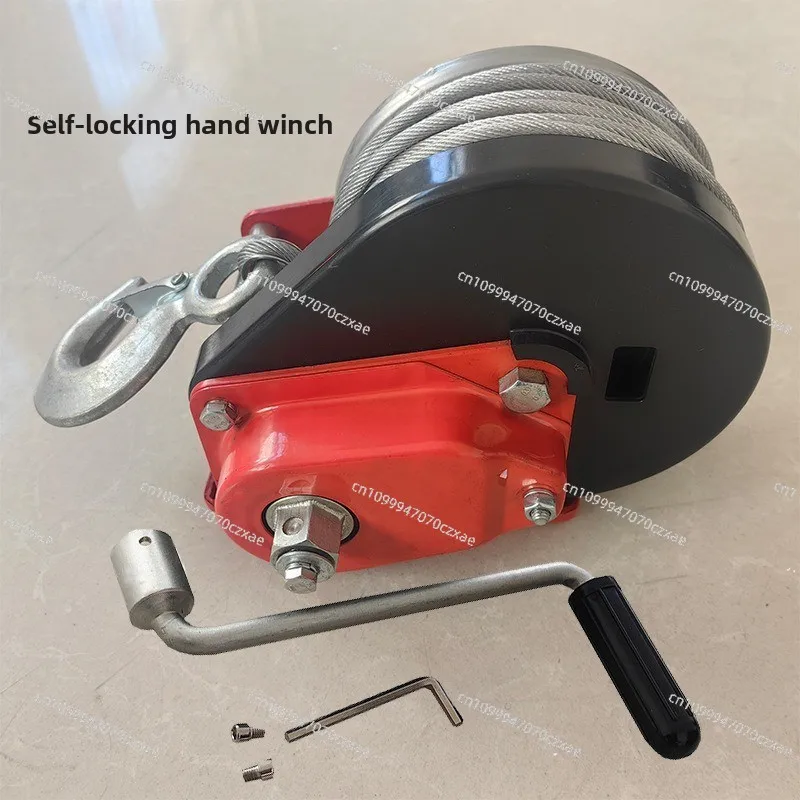 Self-locking Hand Winch Heavy Duty Winch, Small Winch Lifting Crane Two-way Self-locking Hand Winch