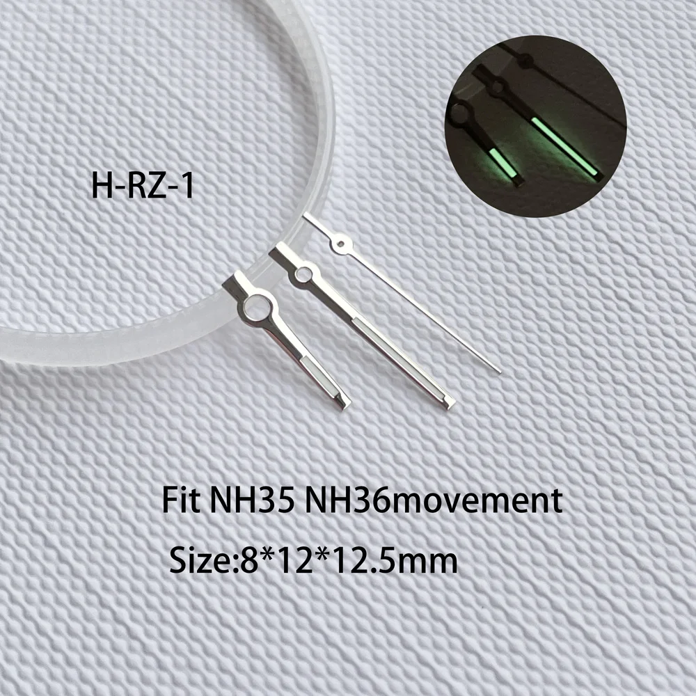 

NH35 pointer silver green glowing suitable for NH35/NH36/4R/7S movement watch pointer