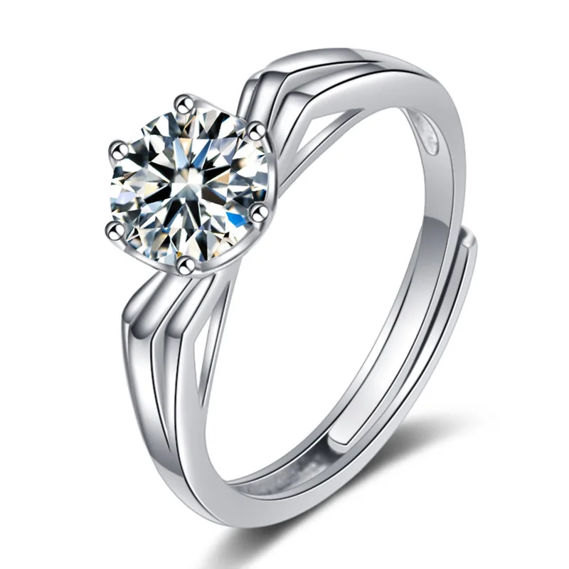 

Бриллиантовое кольцо Moissanite для женщин с оригинальным сертификатом 925 пробы серебряные кольца