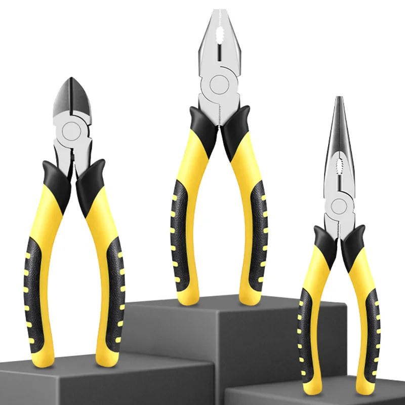 6 Inches Wire Pliers Sharp Large Opening Stripping Pliers Industrial Grade Labor-saving Household Electrician Pliers