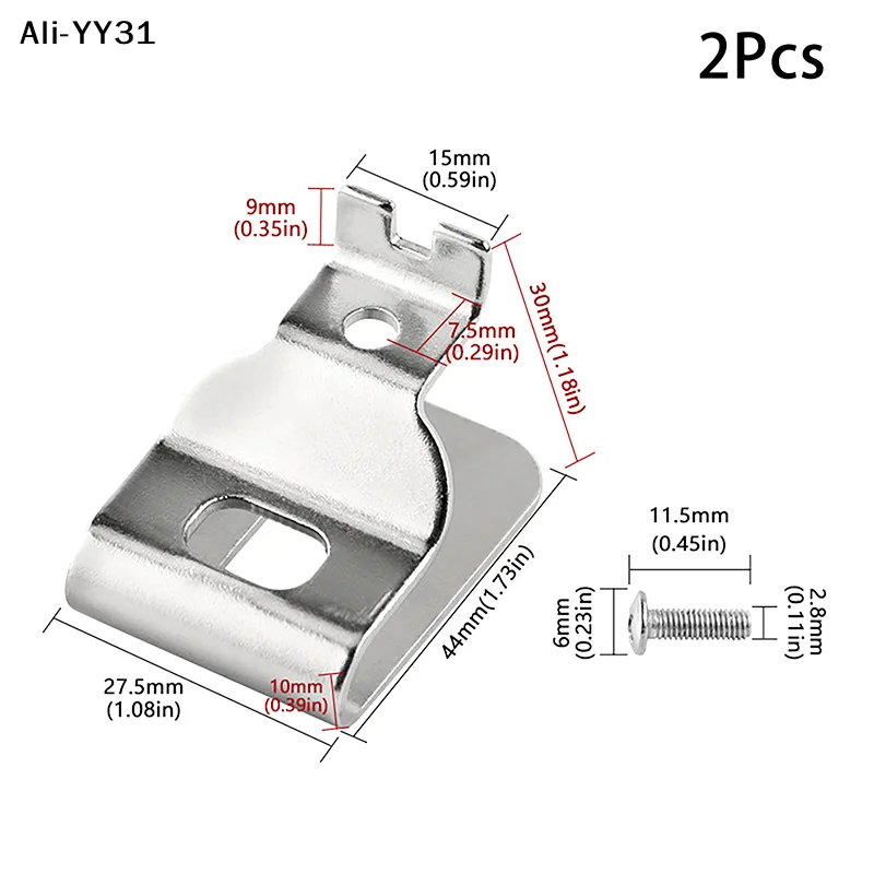 

【1Y】2Pcs Electric Drill Belt Clip Metal Hooks Wrench Accessories For 18V 20V Drill Driver N268241 N169778 DCD980 Hammer Impact