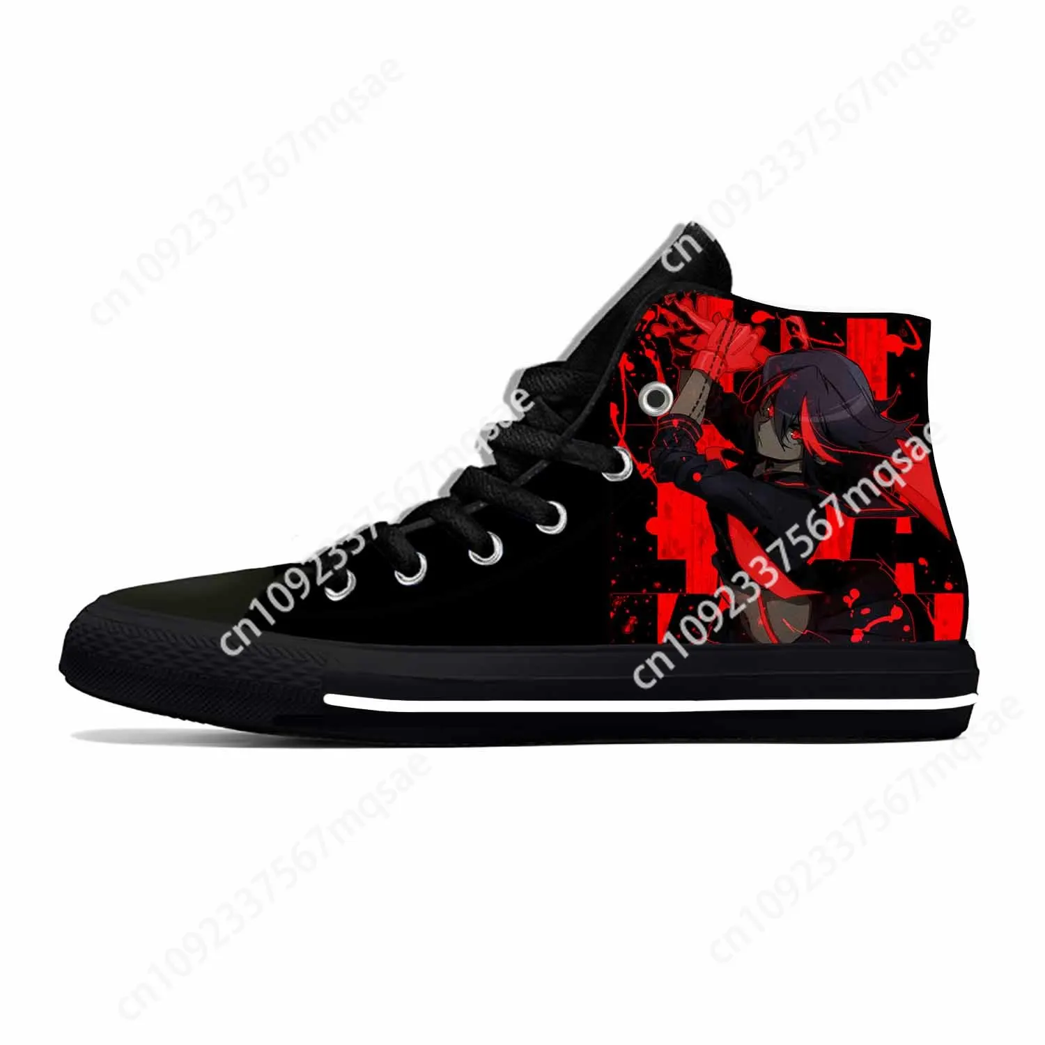 Zapatillas de tela informales de Anime japonés Kill La Kill Matoi Ryuko para hombre y mujer, zapatos ligeros y transpirables con estampado 3D