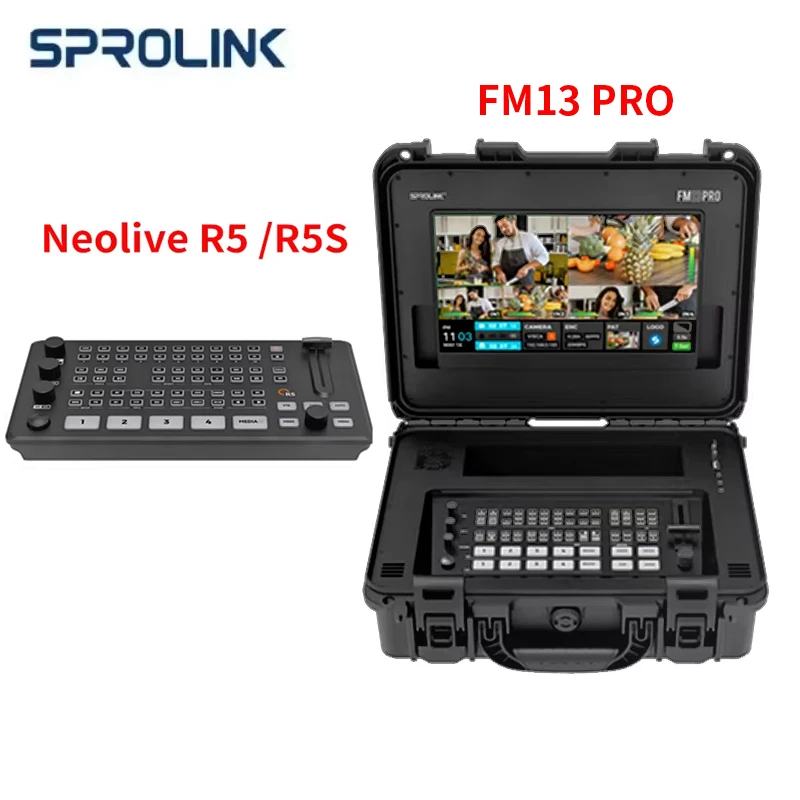 

Sprolink Neolive R5 /r5s 5-канальный коммутатор потоковой передачи в реальном времени с контролем Ptz, переходными эффектами, сбор записей