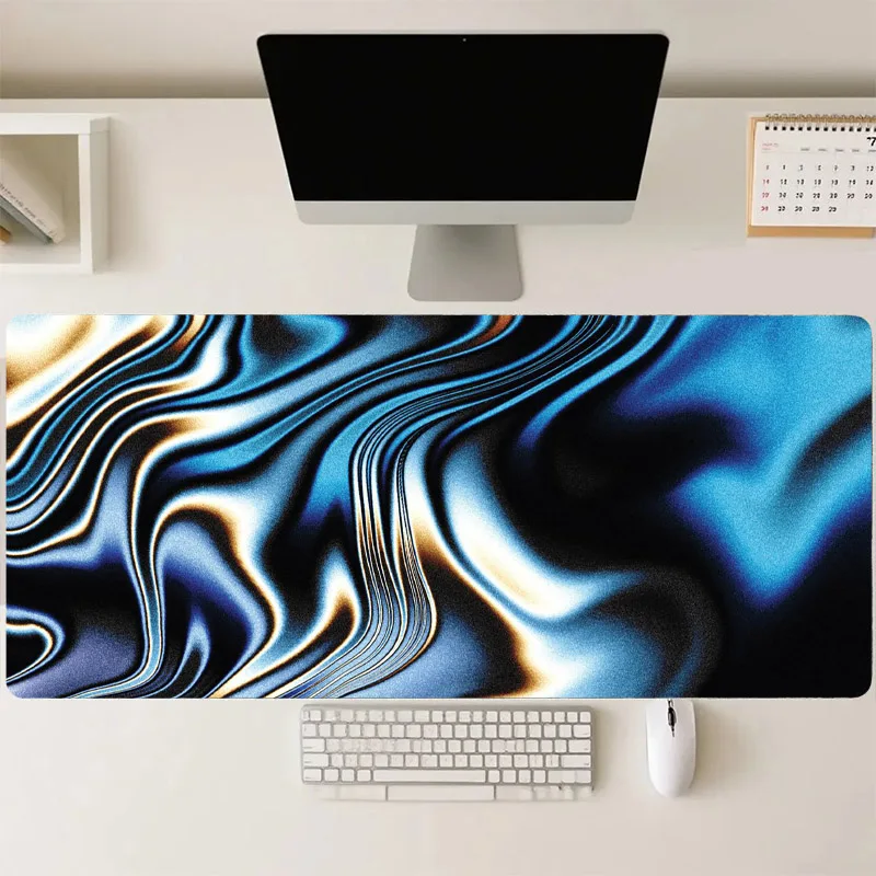 Large Gaming Mouse Pad Non-Slip Desk Mat Abstract Liquid Pc Accessories Pad for Computer Mouse Mat Set Up Table Mat Extended Pad