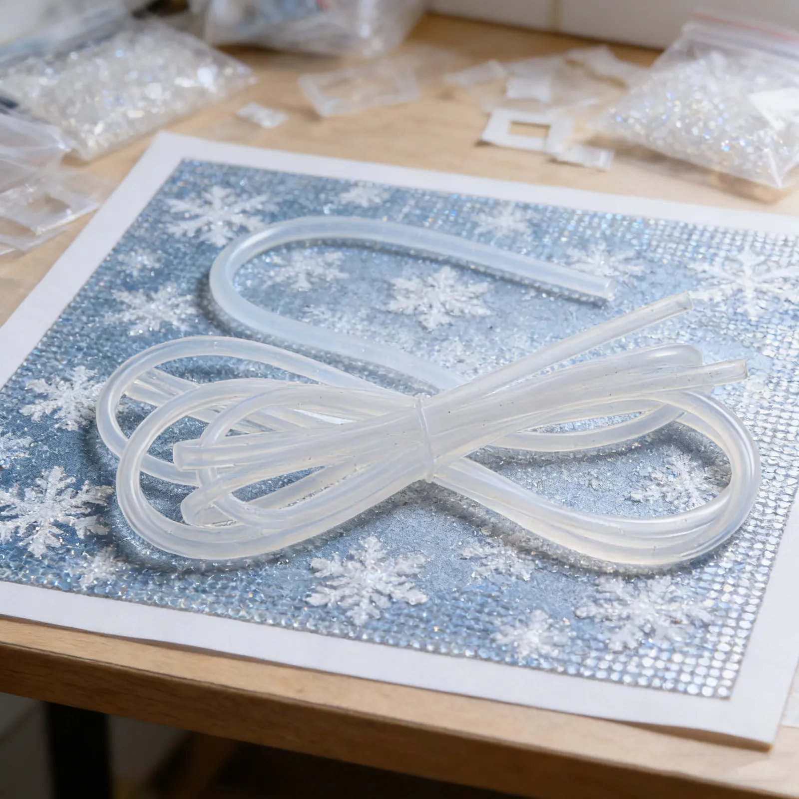 

3Pcs Vacuum Rhinestone Pen Tubes 39.30x0.24x0.24in Plastic Hose Replacement Pipes for Art Painting Accessories Dotting Tool