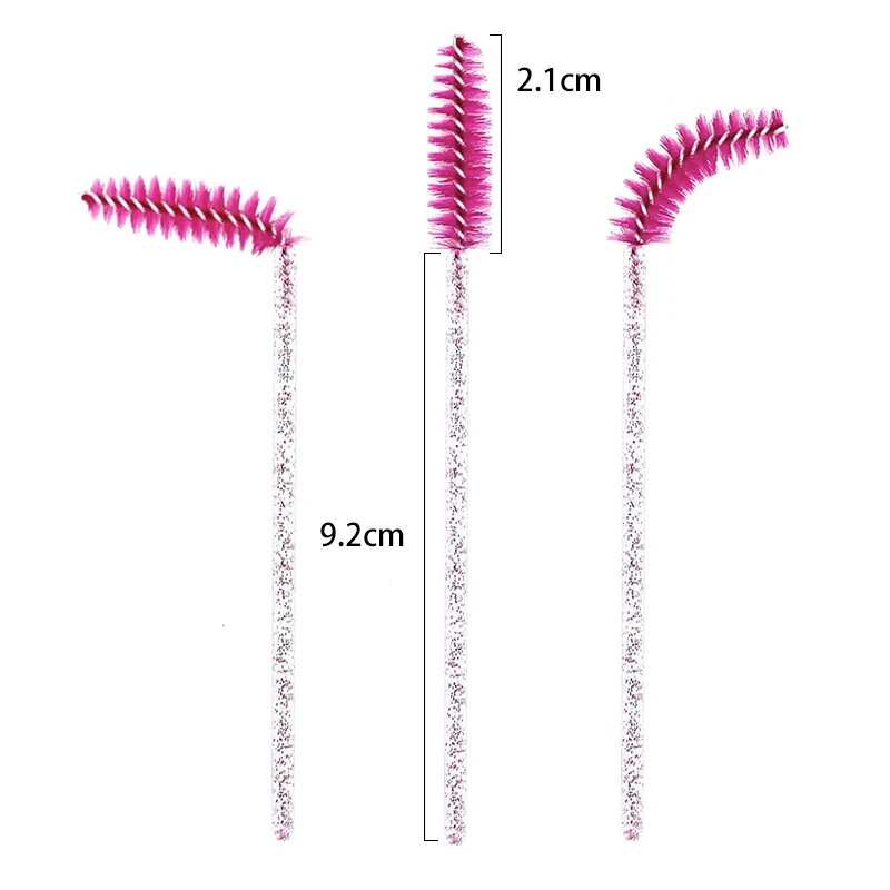 50 stuks wegwerp wimperborstel zachte kop kristal wenkbrauwborstel wimperverlengingsborstel mascara toverstaf make-up tool