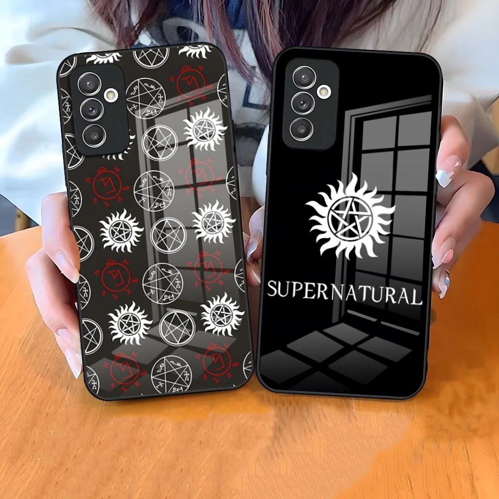 Supernatural TV Phone Case For Samsung A34 A52 A14 A21 A71 A20 A31 A12 A51 A40 A32 A72 A30 A54 Tempered Glass Cover