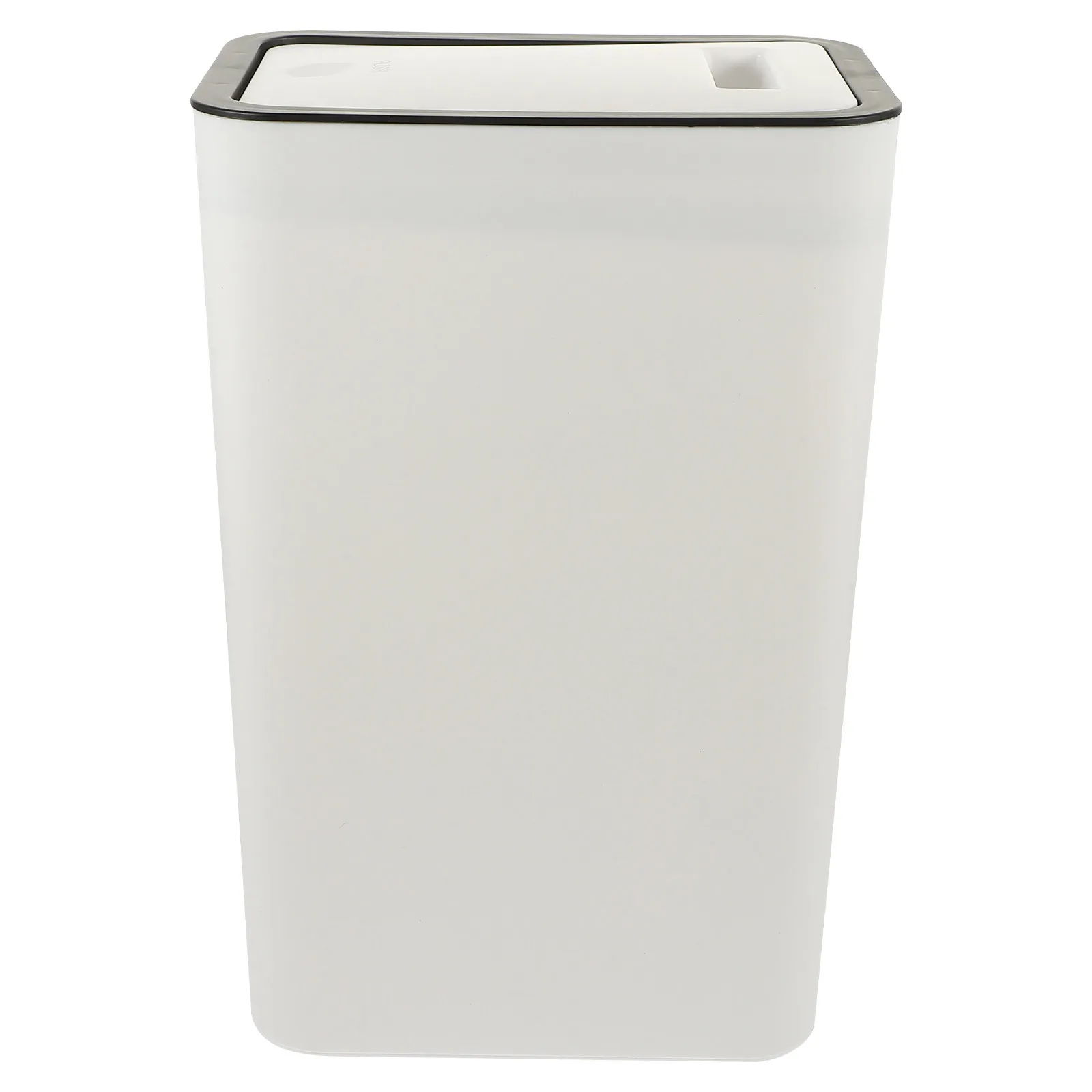 

Slim Plastic Trash Can with Press Lid Large Capacity Odor Preventing Waste Basket for Kitchen Bathroom Bedroom Living Room