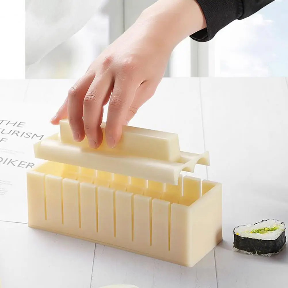 Sushi Mold Set Round Heart Shape Bento Rice Ball Nori Press Mold DIY Onigiri Mold Homemade Sushi Maker Kit Kitchen Sushi Gadget