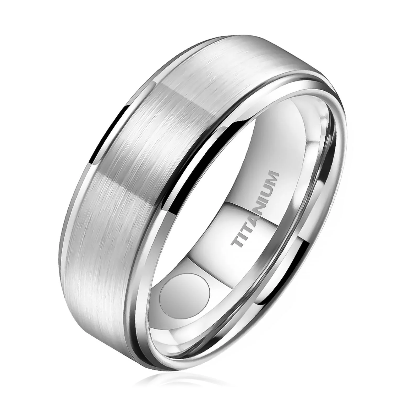Silver‑Toned Plain Titanium Steel Rings, Hypoallergenic Waterproof Non‑Tarnish Minimalist Promise Bands for Men & Women