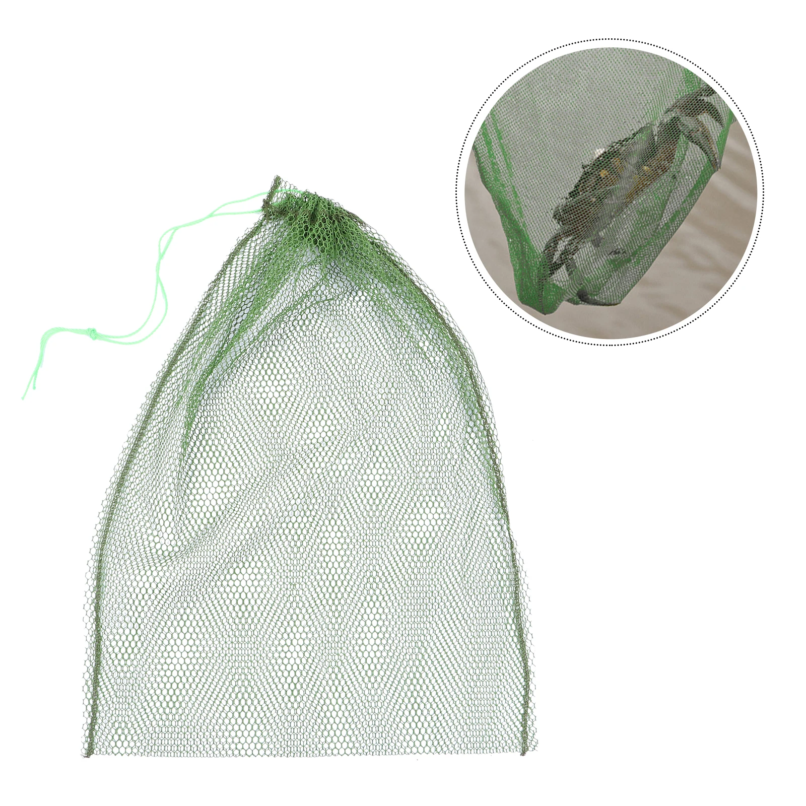 

3pcs Lightweight Foldable Mesh Bags Quick-Drying Fish Collection Pouch For Fishing Supplies Fish Storage Bag Mesh Bags For