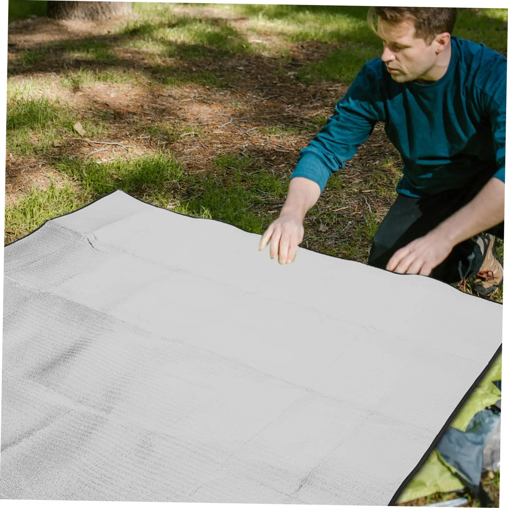 

Waterproof Aluminum Foil Picnic Mat Portable Outdoor Camping Cushion Beach Sitting Pad Moisture Resistant Travel Mat