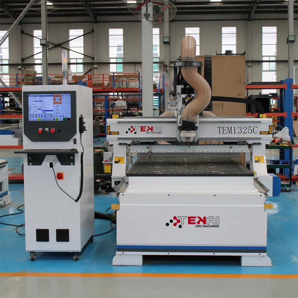 TEM1325C Servo Moving Cnc Router for Acrylic Plastic Auto Router Cnc Wood ATC / 4 Axis Router Cnc Machinery