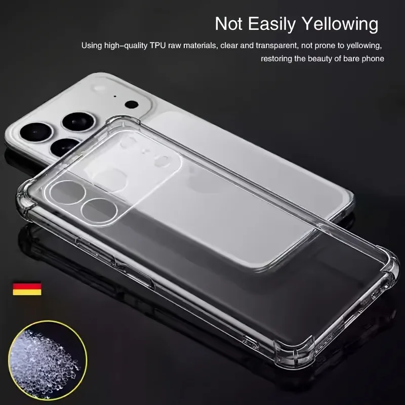 Picture 4: Ultra Thin Transparent Phone Case For iPhone 17 Pro Max Soft TPU Cases For iPhone17 Pro Max 17Pro Shockproof Clear Back Cover