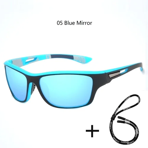 Imagen 2 del producto Gafas de sol deportivas polarizadas de lujo con cadena para hombres y mujeres, gafas de sol antideslumbrantes para pesca y senderismo, gafas de diseñador de marca UV400
