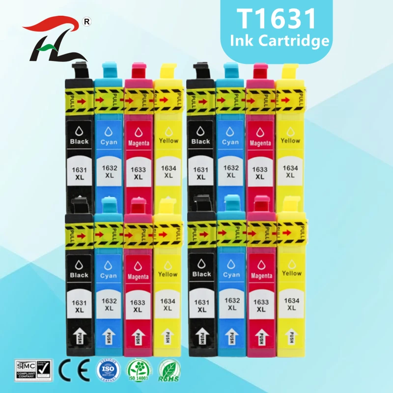 Compatible for Epson 16XL T1631 1631 1632 ink cartridge for WF 2650 WF-2630 WF-2660 WF-2750 WF-2760 XP-320 XP-420 XP-424