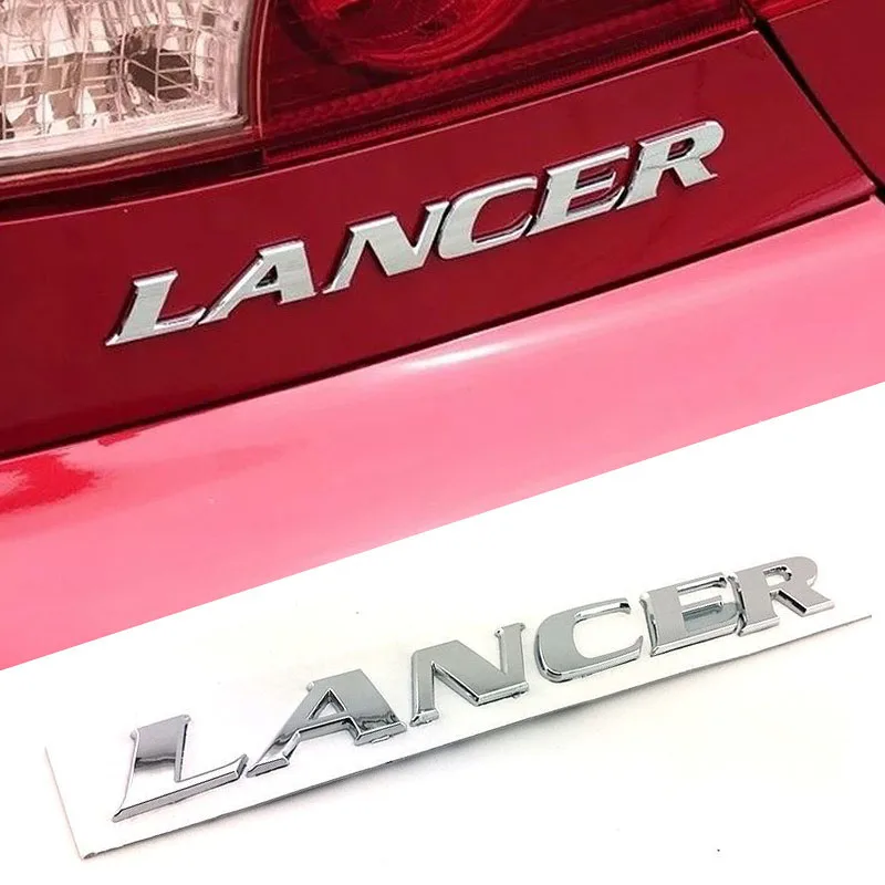 

3D ABS Стайлинг автомобиля, эмблема заднего багажника, наклейки для Mitsubishi Lancer, значок, табличка с именем, модифицированный боковой значок, внешние аксессуары