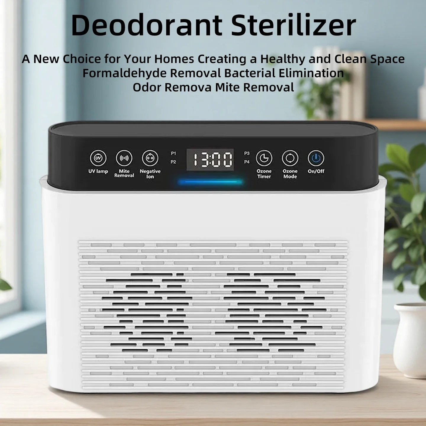 Purificatore d'aria per animali domestici Eliminatore di odori di ozono per odori forti Rimozione di odori al 99% Luce UV agli ioni negativi 3 modalità Ionizzatori d'aria