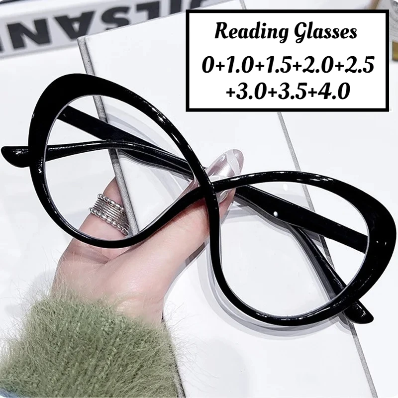 

Модные и индивидуальные очки для чтения в оправе-бабочке с прозрачными линзами HD для женщин и мужчин, универсальные очки для дальнего видения