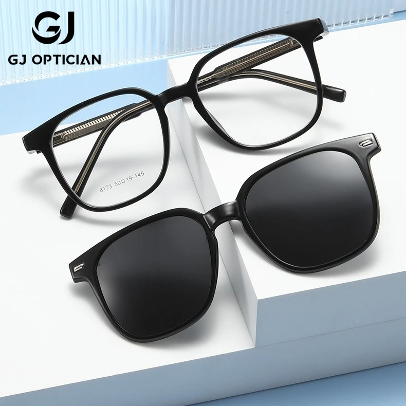 

GJ OPTICIAN Latset Магнитные очки двойного назначения для близорукости с зажимом, поляризационные солнцезащитные очки, женские очки с защитой от синего света, очки для чтения по рецепту
