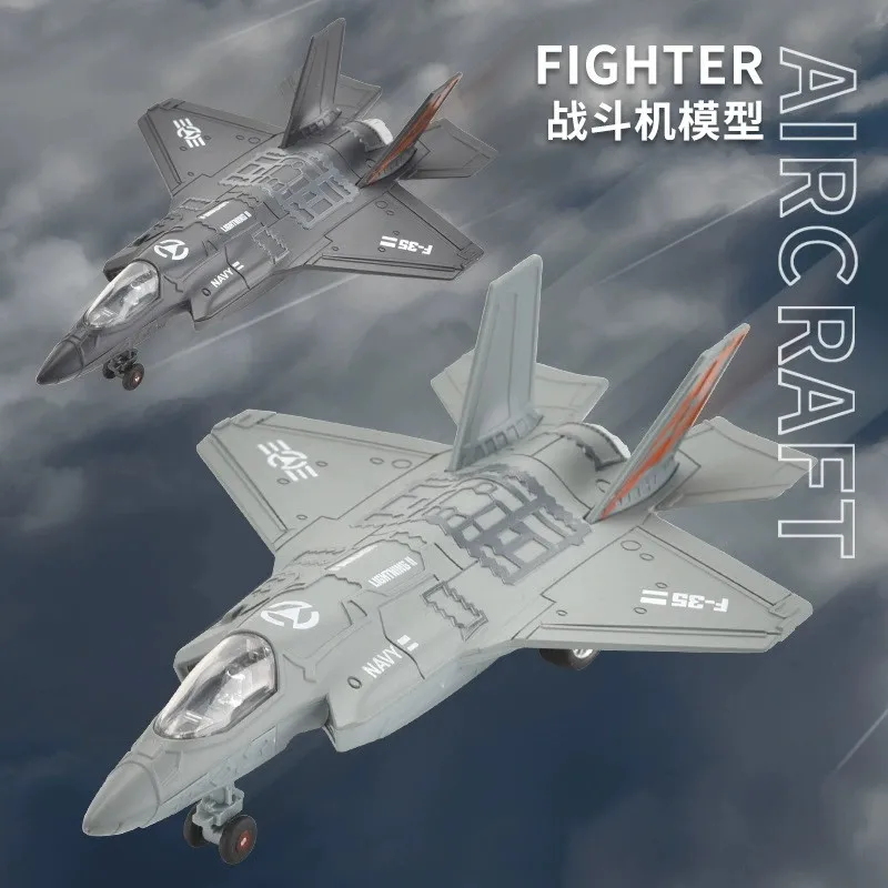 

Aircraft F-35 Diecast Alloy Fighter with Light & Sound Airplane for Adult Model Plane Home Desktop Collection