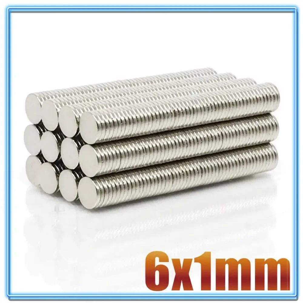 100Pcs Mini Small N35 Round Magnet 6x1 6x2 6x3 6x4 6x10 6x20 mm Neodymium Magnet Permanent NdFeB Super Strong Powerful Magnets