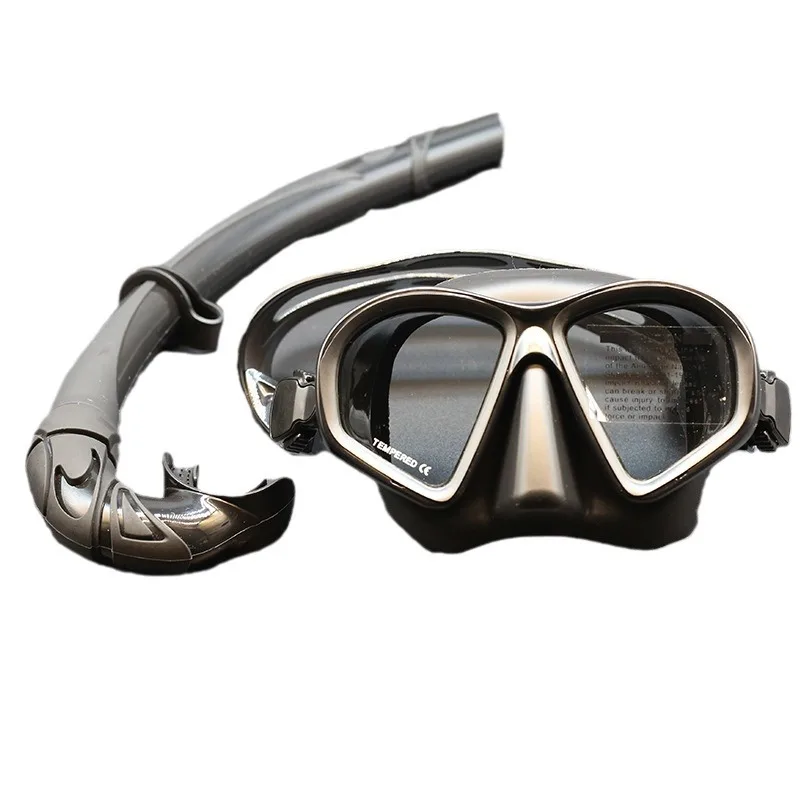Low-volume freediving mask, tempered glass, snorkel mask with bracket
