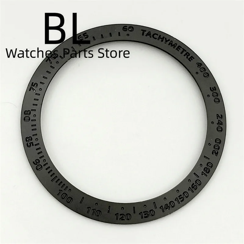 BLIGER 38mm Diameter Sloping Watch Bezel Chronograph Indices Function High Quality Ceramic Insert Replacement Watch Accessories