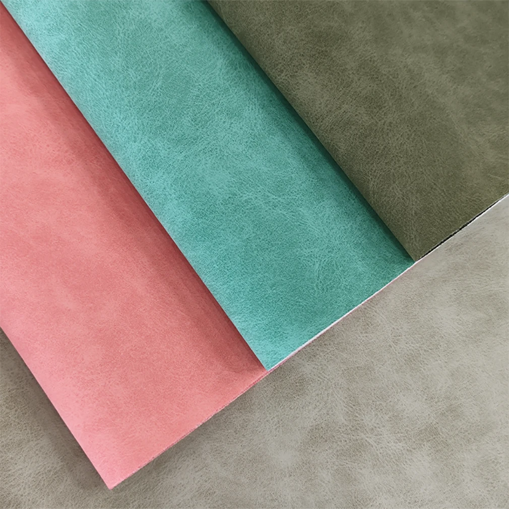 8PCS 4A Faux Suede Roll Skin PU Leather Fabric For Garment Waterproof Synthetic Leather Fabric DIY Sewing Material